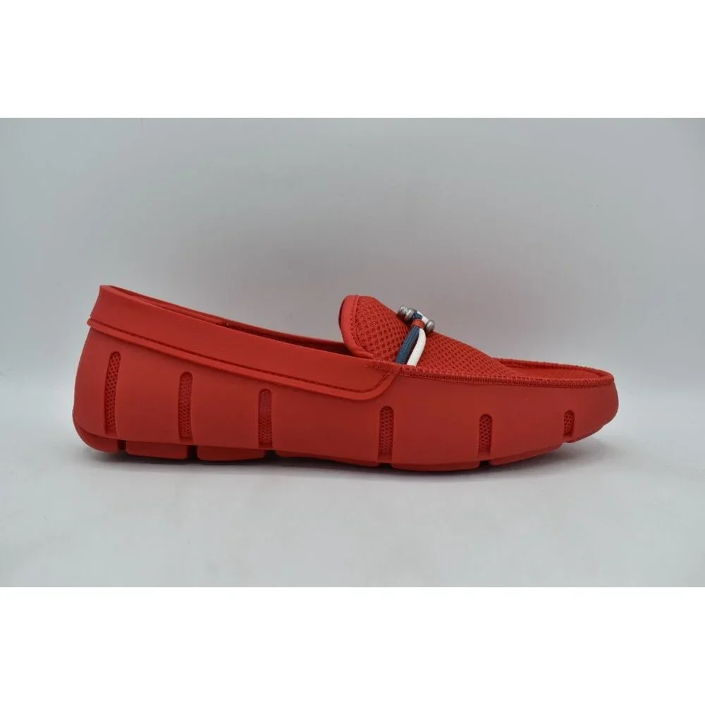 SWIMS Mens Size 9.5 Riva Red Slip On Loafers Shoes‎